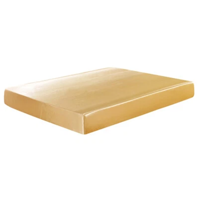 Silk Satin Fitted Sheet Solid Color Mattress Protector Elastic 12" Deep Pocket - Image 1 of 4