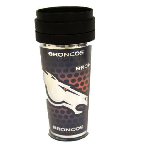 NFL Denver Broncos Travel Tumbler Coffee Mug Cup 16oz Cover