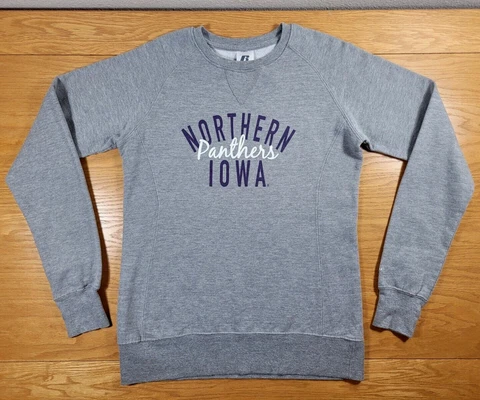 NORTHERN IOWA PANTHERS Gray UNI Pullover Crewneck Sweatshirt M Women's Medium Cover