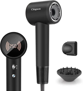 Ionic Hair Dryer with Diffuser - 110,000 RPM Brushless Motor, Smart Temperature - Picture 1 of 6