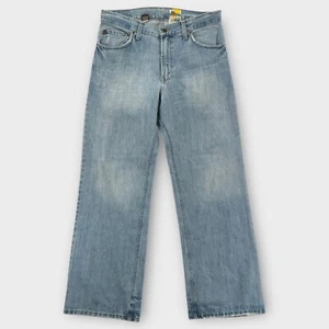 Vintage Hollister Jeans Mens 33x32 Baggy Light Wash Denim Distressed Y2K USA - Picture 1 of 9