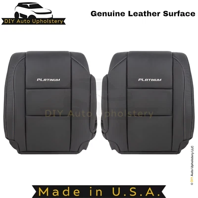 2010-2015 For Nissan Armada Platinum Genuine Leather Top Covers Dark Charcoal - Image 1 of 4