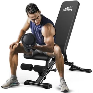 Banco de Pesas FLYBIRD, Banco de Entrenamiento de Fuerza Ajustable para Entrenamiento de Cuerpo Completo... - Imagen 1 de 8