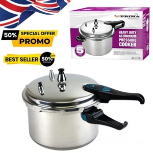 Heavy Duty Pressure Cooker Aluminium Steamer Pot Kitchen Catering Home 5 Litre - Picture 1 of 4