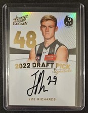 AFL Select 2023 Legacy 2022 Draft Pick Signature Gold JOE RICHARDS 21/90
