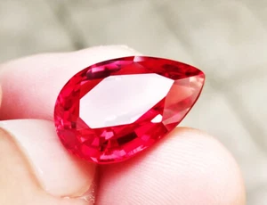 18x12mm. 14.80cts. PEAR PADPARADSCHA SAPPHIRE EXCELLENT LOOSE GEMs GREAT COLOR - Picture 1 of 10