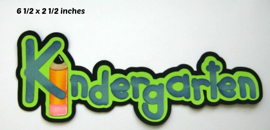 TÍTULO ESCOLAR DE JARDÍN DE INFANTES TODOS LOS DÍAS piezas de papel prefabricadas troqueladas 3D por Rhonda Foto 1 de 1
