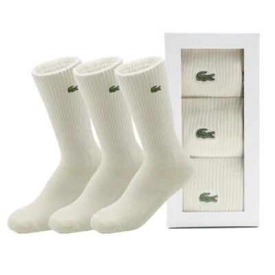 Calcetines altos deportivos básicos Lacoste 3 piezas RA901B-54N XFJ unisex informales calcetines deportivos Foto 1 de 4