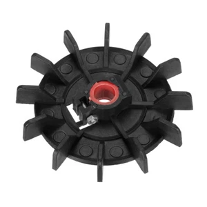 Motor Fan Blade Round Shape Bore Black Engineering Plastic with 12 Vanes - Picture 1 of 4
