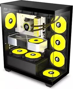 PC Case - Pre-Installed 3 PWM ARGB Fan, ATX Mid-Tower Gaming PC Case, with Type- - Picture 1 of 8