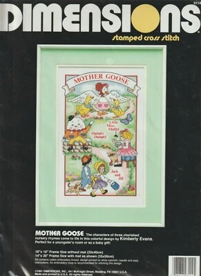 Mother Goose- 育婴押韵!  尺寸冲压十字绣套件 — 第 1/2 张图片