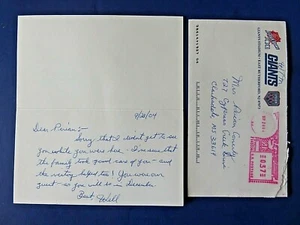 WELLINGTON MARA SIGNED CARD TO MRS. CHARLEY CONERLY ~ NY GIANTS FOOTBALL - Picture 1 of 5