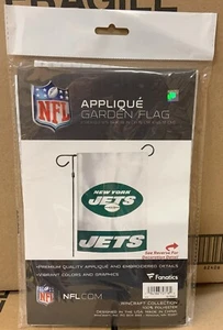 NEW YORK JETS APPLIQUE EMBROIDERED 12"X18" 2 SIDED GARDEN FLAG NEW WINCRAFT ✈️ - Picture 1 of 2