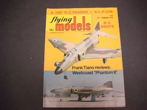 Flying Models Magazin, funkgesteuert, Februar 1975, Tiano, Phantom, R/C Boote, Autos - Bild 1 von 1