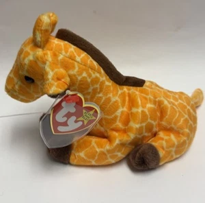 RARE RETIRED 1995 TY BEANIE BABY "TWIGS" THE GIRAFFE WITH PVC PELLETS, ERRORS - Picture 1 of 8