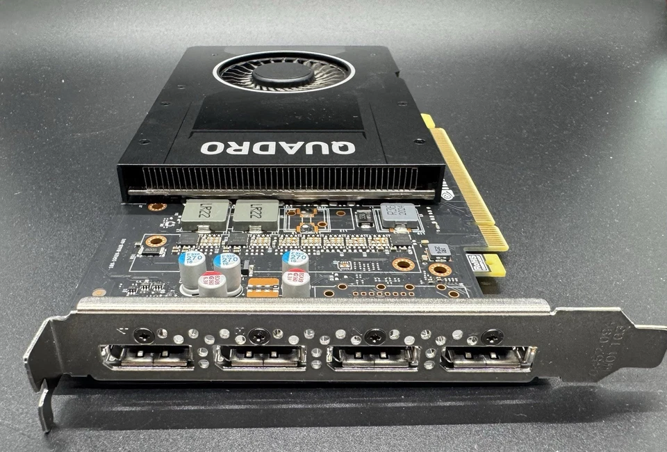 Dell Nvidia Quadro P2200 5GB GDDR5X PCIe 4xDisplay Port Video Card 02G8WC - Image 1 of 4