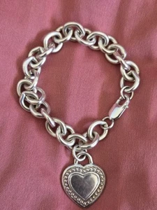Atemberaubendes Judith Ripka Sterling 51 Gramm Armband Herz Charm - Bild 1 von 12