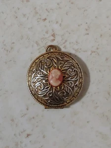 De Colección Medallón Perfume Colgante Compacto Estilo Victoriano Resina Elevada Camafeo Sin Perfume - Imagen 1 de 5