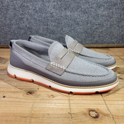 Zapatos Mocasines Cole Haan 4.Zerøgrand Stitchlite Para Hombres 10.5 Penny C14031 Gris Naranja Foto 1 de 4