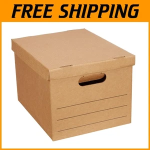 Organizational Cardboard Boxes, Handles, 20 Pack - Picture 1 of 10