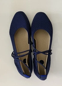 Rothy’s The Square Wrap Talla 7.5 En Azul Marino Negro Nuevo En Caja - Imagen 1 de 10