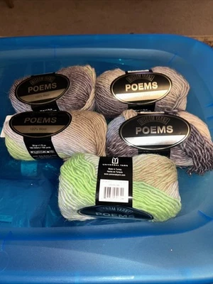 Wisdom Poems Yarn Colorway #613 Shoreline Greens Blues Greys Lot of 5 - Image 1 of 2