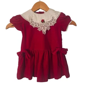 Vintage Fayes Fantasies Toddler Girls 2T Velvet Holiday Vintage Dress - Picture 1 of 10