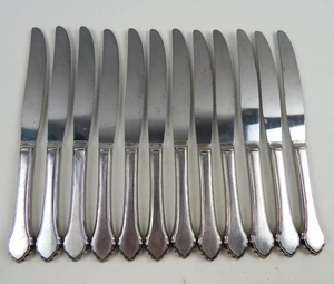 WM A Rogers Deluxe Oneida Ltd. SUMMER MIST/AUTUMN GLOW 12 Pinched Dinner Knives - Picture 1 of 6