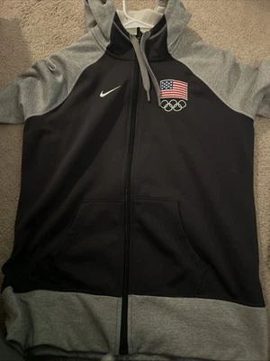 Sudadera con Capucha Nike Team USA Dos Colores Cremallera Thermofit Logo Olímpico Foto 1 de 4