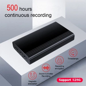 500hr Hidden Voice Activated Recorder Digital Audio Recording Device Dictaphone - Picture 1 of 17