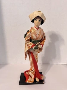 BAMBOLA TRADIZIONALE GIAPPONESE DONNA FACCIA DANZA 14” - Foto 1 di 16