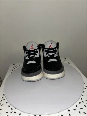Air Jordan 3 Retro OG Rare Air Toddler 7c Black Blue Chili - Image 1 of 4