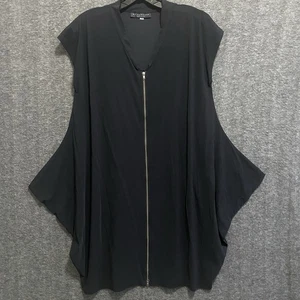 Bryn Walker Poncho Style Tunic Top S Italian Fabric Zip Oversized Lagenlook USA - Picture 1 of 8