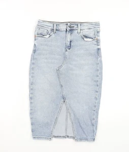 River Island Women's Blue Denim Pencil Skirt Size 8 - Picture 1 of 12