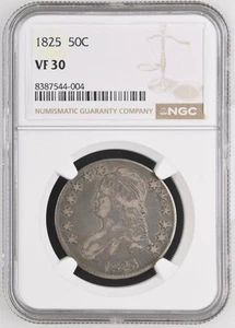 1825 Capped Bust Half Dollar NGC VF-30 - Picture 1 of 2