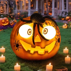 Halloween Kürbis Solar LED Licht Außen Solarbetrieben Garten Deko Licht... - Bild 1 von 8