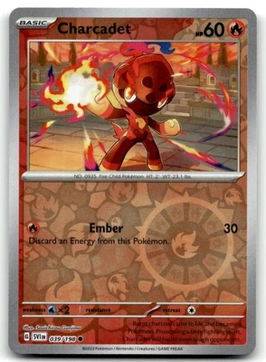 Charcadet - 039/198 SV01: Scarlet & Violet Base Set Common Reverse Holo Pokemon - Image 1 of 2