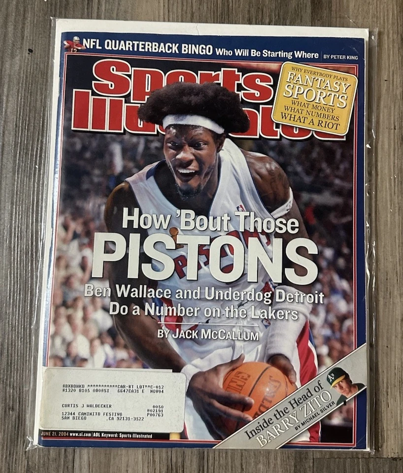 Revista Sports Illustrated NBA basquete Ben Wallace 21 de junho de 2004 - Imagem 1 de 1