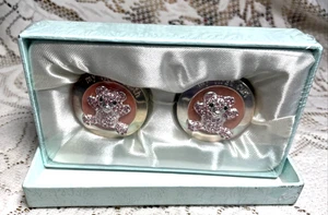 NUEVO SELLADO RECUERDO BEBÉ PRIMER DIENTE Y RIZO TONO PLATA ROSA CRISTAL OSOS CONJUNTO - Imagen 1 de 7