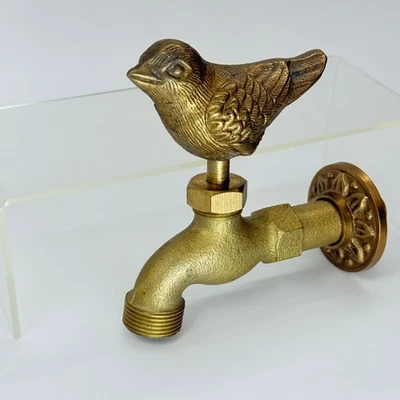Brass Bird Faucet Spigot Unique Decorative Garden Outdoor Spigot - Image 1 of 4