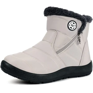 Damen Warm Fell Gefüttert Winter Schnee Stiefel Wasserdicht Stiefeletten Outdoor Bootie... - Bild 1 von 6