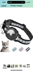 Reflective AirTag Cat Collar Integrated Cat Tracker Collar with Air Tag Holde... - Picture 1 of 4
