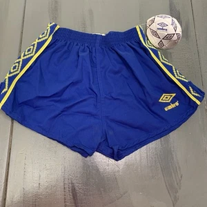 Nuevo con etiquetas Pantalones Cortos de Fútbol Umbro Azteca Niños De Colección Años 80 Azul Juvenil Grande Para Mujer Pequeño - Imagen 1 de 9