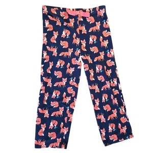Carter's Mädchen Größe 7 Pyjamahose mit Fuchsmuster und elastischem Bund und gefälschter Krawatte - Bild 1 von 9