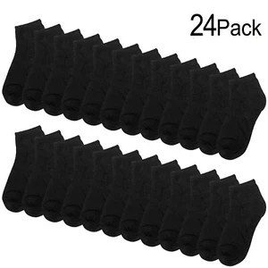 12 or 24-Pack 0-6 Month Newborn Sock Soft Infant Baby Boy Girl Socks White Color - Picture 1 of 5