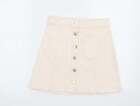 H&M Womens Beige Cotton Maxi Skirt Size 6