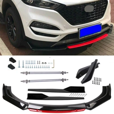 For Hyundai Tucson 05-21 Front Bumper Lip Spoiler Diffuser+Side Skirts+Rear Lip Foto 1 de 4