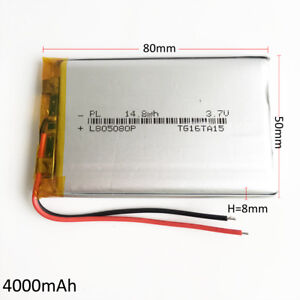 1 szt. Nowa bateria 4000mAh 3,7V lipo polimer do power banku tabletu PC PAD 805080