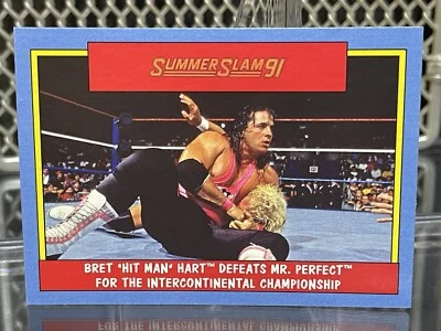 Tarjeta de lucha libre 2017 WWE Topps Heritage Bret Hart Foundation Summer Slam #7 WWF Foto 1 de 4