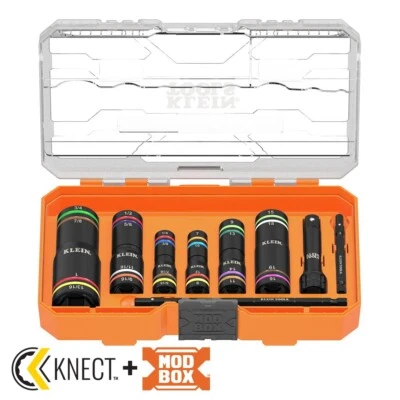 Klein Tools 656QS KNECT Quad-24 Heavy-Duty Impact Flip Sockets SAE/Metric 9-PC - Image 1 of 4